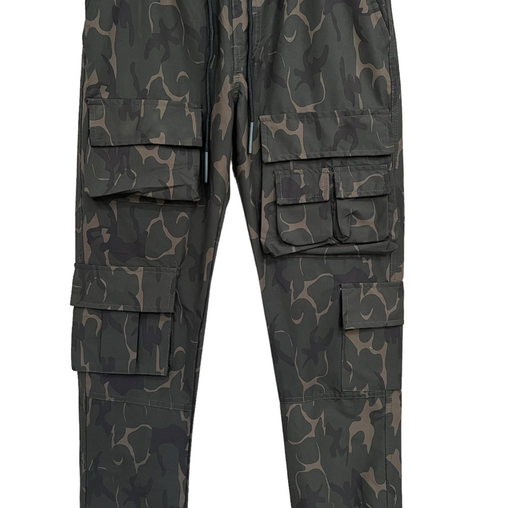 American Stitch Cargo Jogger Pants Men's Small Camo Green with Drawstring NWOT! - Picture 3 of 9